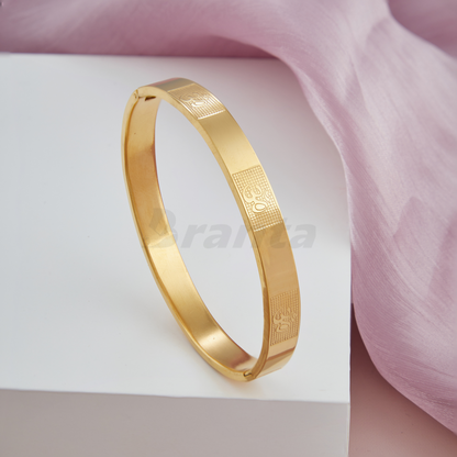 Om Carving Premium Gold Bracelet For Men