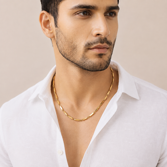 Gold Link Chain Necklace For Men & Women