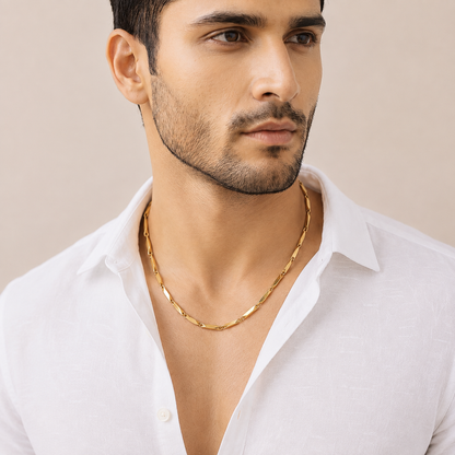Gold Link Chain Necklace For Men & Women