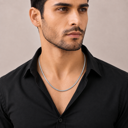 Silver Plated Snake Chain For Men