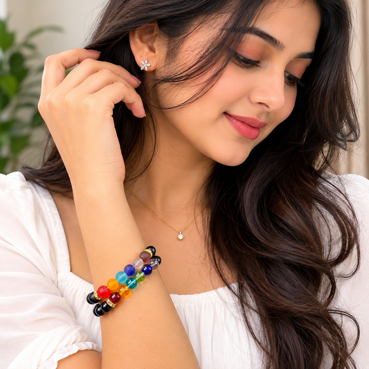 Balance With 7 Chakra Bracelet For Women Combo