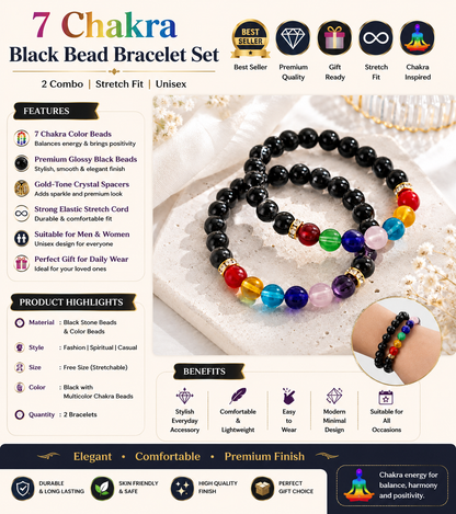 Balance With 7 Chakra Bracelet For Women Combo