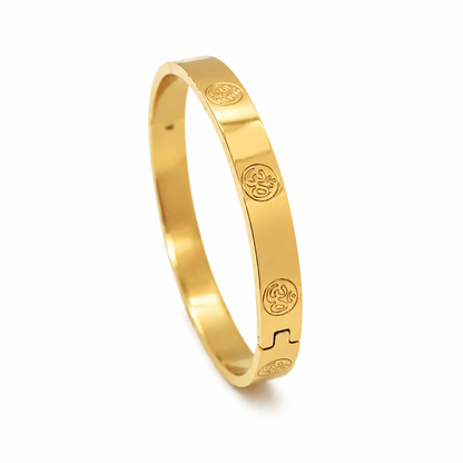 Stunning Om Men's Gold Bracelet