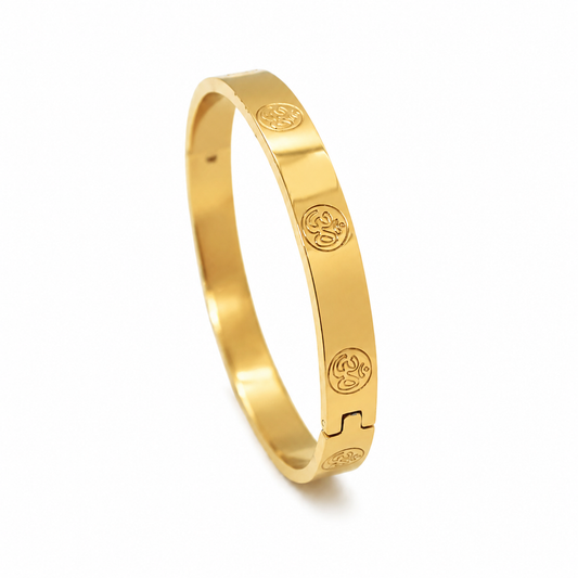 Stunning Om Men's Gold Bracelet