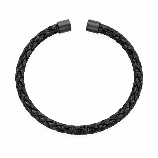 Black Fashion Charm Cuff Bracelet For Men