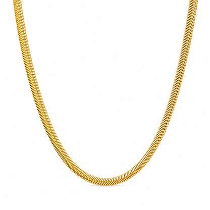 Luxury Gold Plated 3D Snake Chain Necklace For Men (21 Inch)