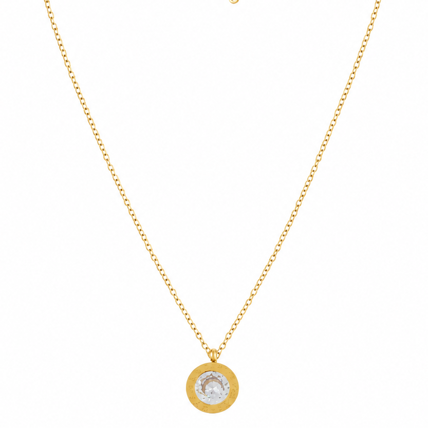 Cubic Zirconium Studded Necklace