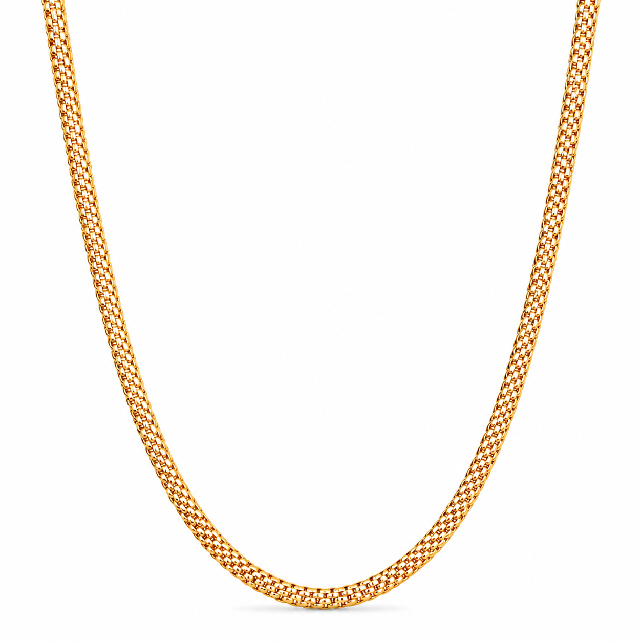 Flexi Flat Gold Chain For Men (21 Inch)