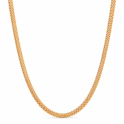 Flexi Flat Gold Chain For Men (21 Inch)