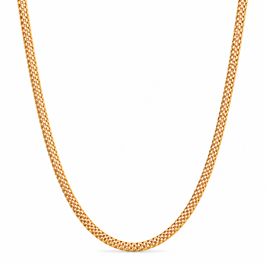 Flexi Flat Gold Chain For Men (21 Inch)