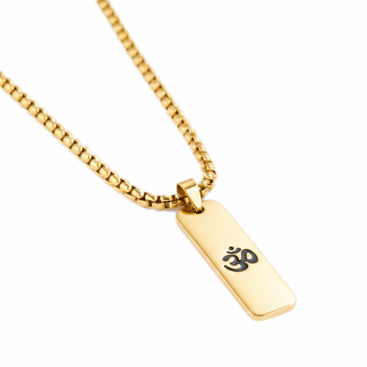 Om Shiny Finish Necklace For Men (24 Inch)