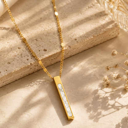 White Stick pendant Necklace