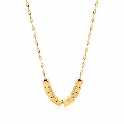 Gold Cube Necklace
