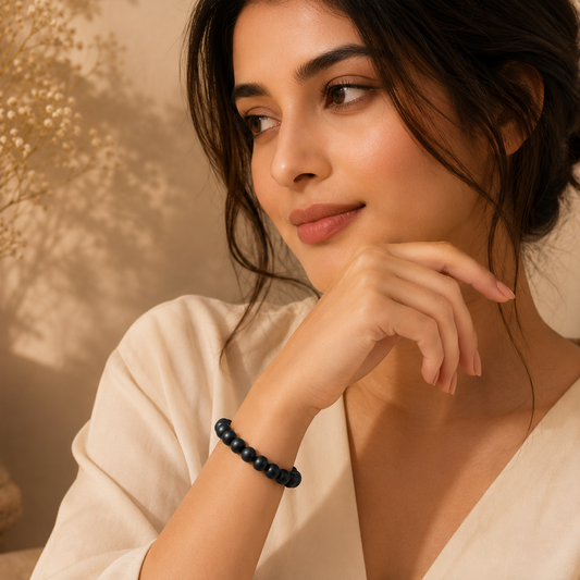 Black Velvet Stone Bracelet For Women