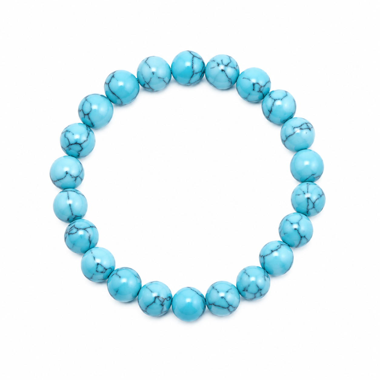 Spiritual Turquoise Blue Crystal Bracelet For Men