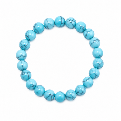 Spiritual Turquoise Blue Crystal Bracelet For Men