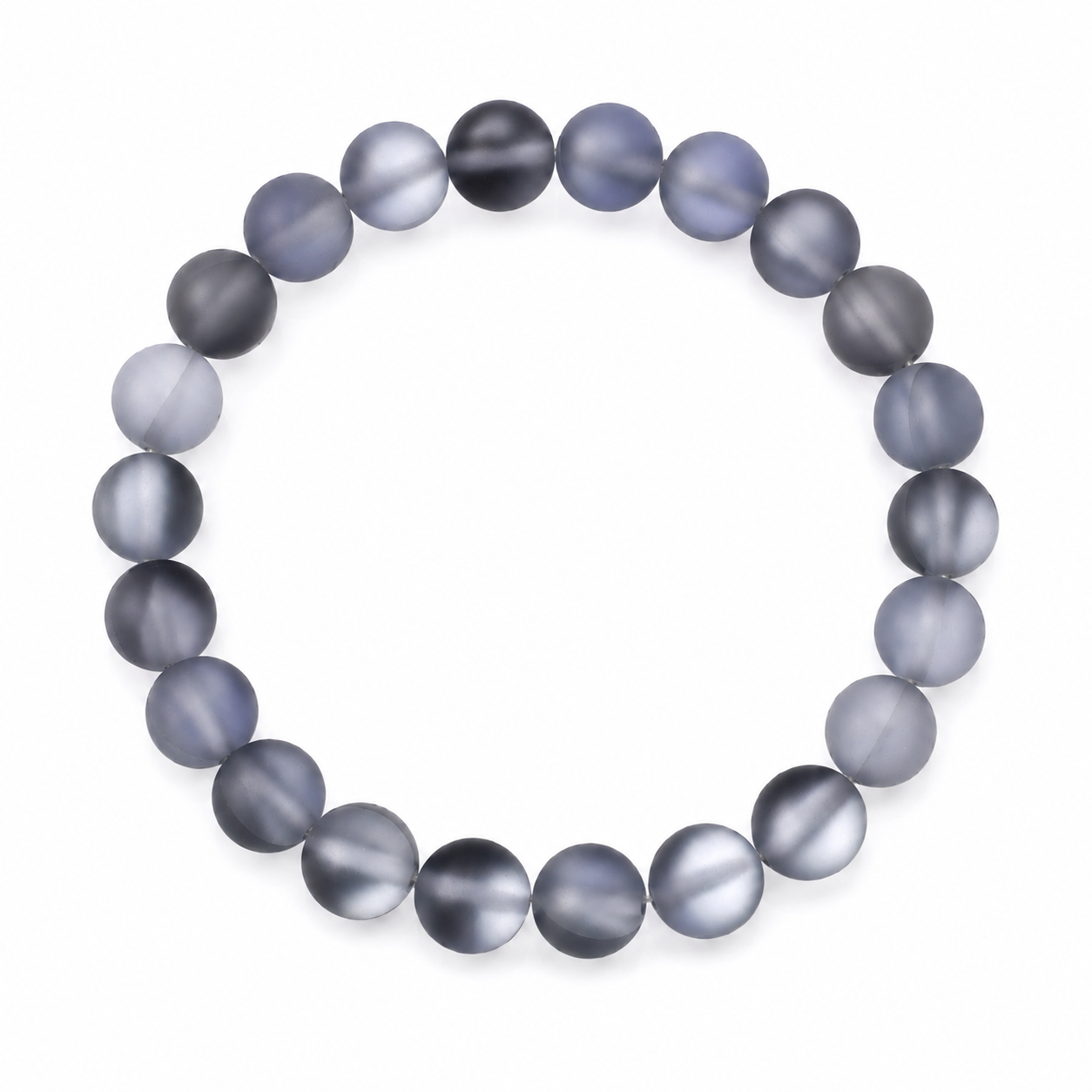 Matte with Grey Moonstone Bracelet for Men