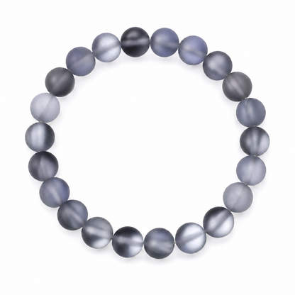 Matte with Grey Moonstone Bracelet for Men