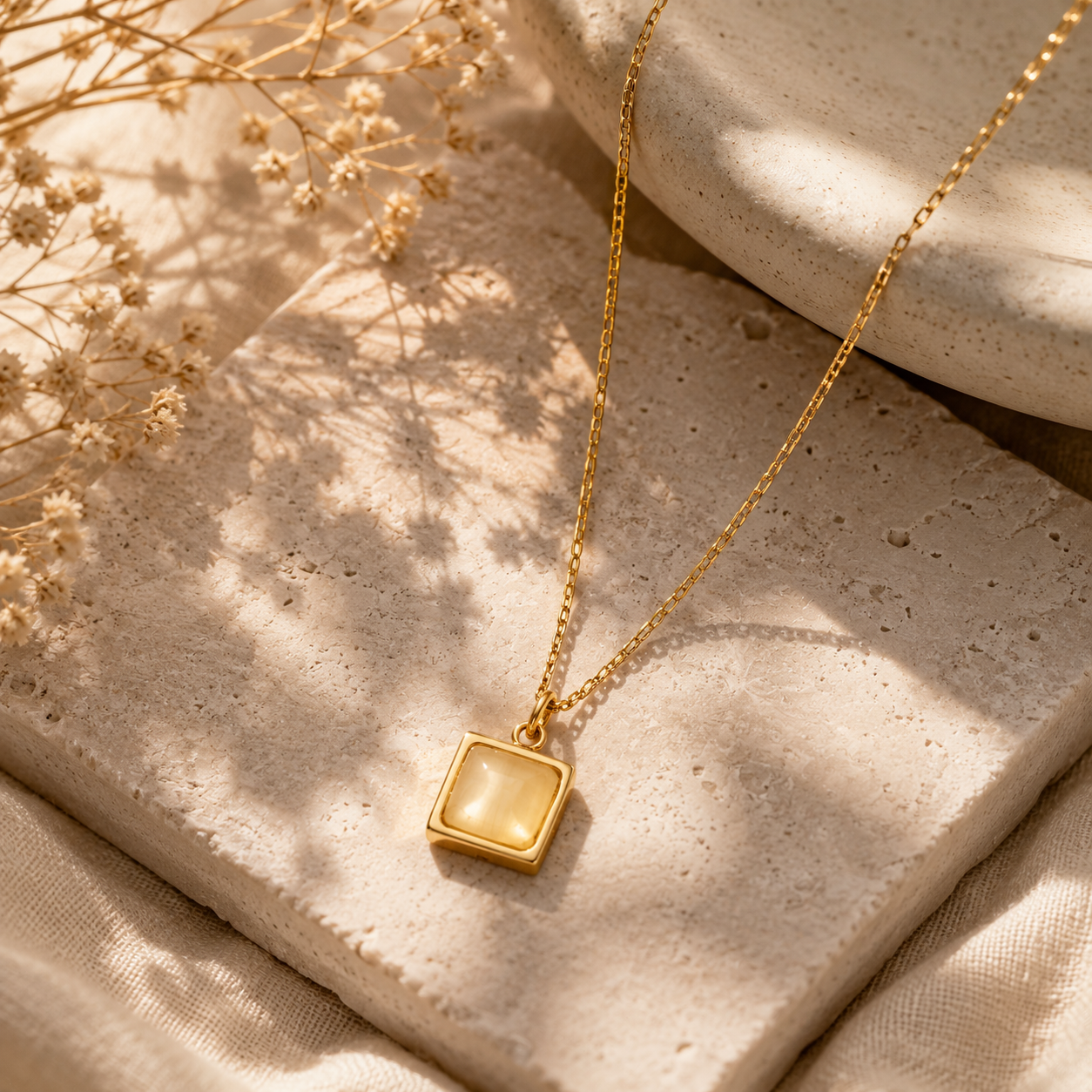 Rectangle Pendant Necklace