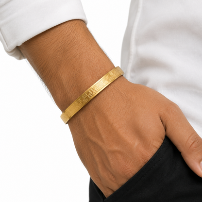 Zig Zag Line Bracelet For Men (7 Inch)