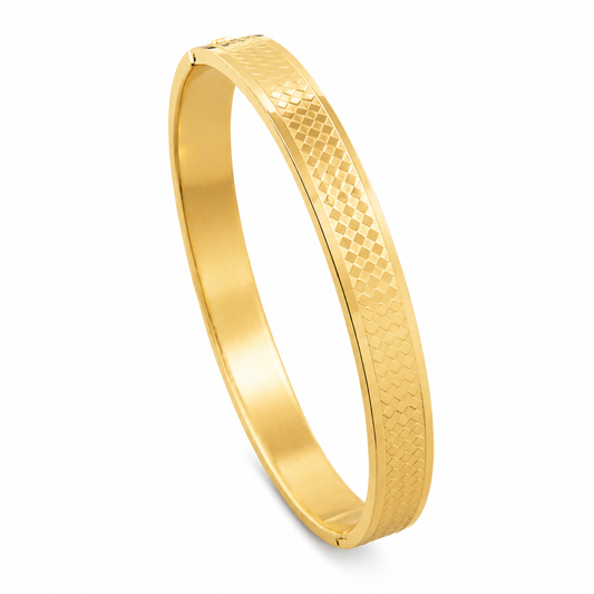 Cube Pattern Bracelet For Men (7 Inch)