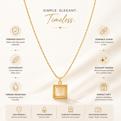 Rectangle Pendant Necklace