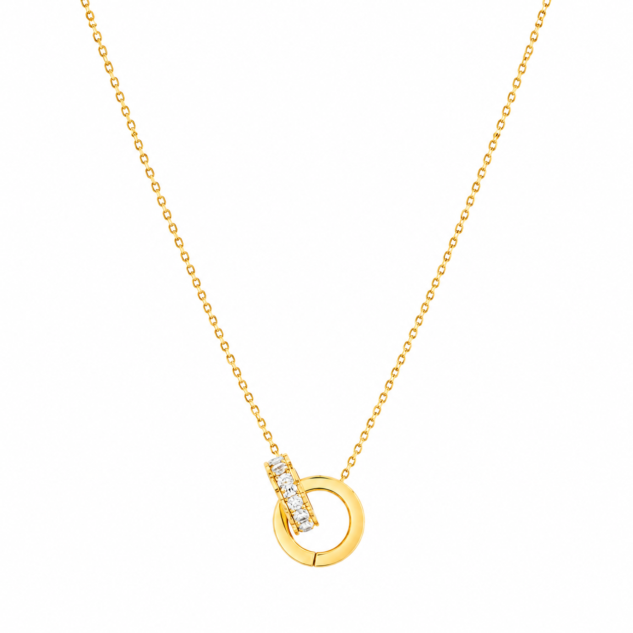 Eternity Roman Numerals Circle Necklace