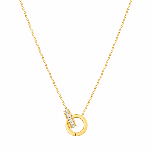 Eternity Roman Numerals Circle Necklace