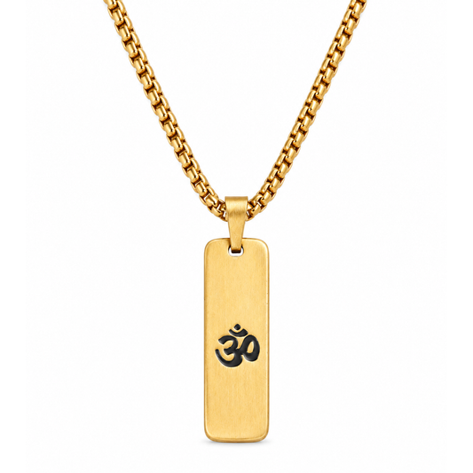 Om Matte Finish Necklace For Men (24 Inch)