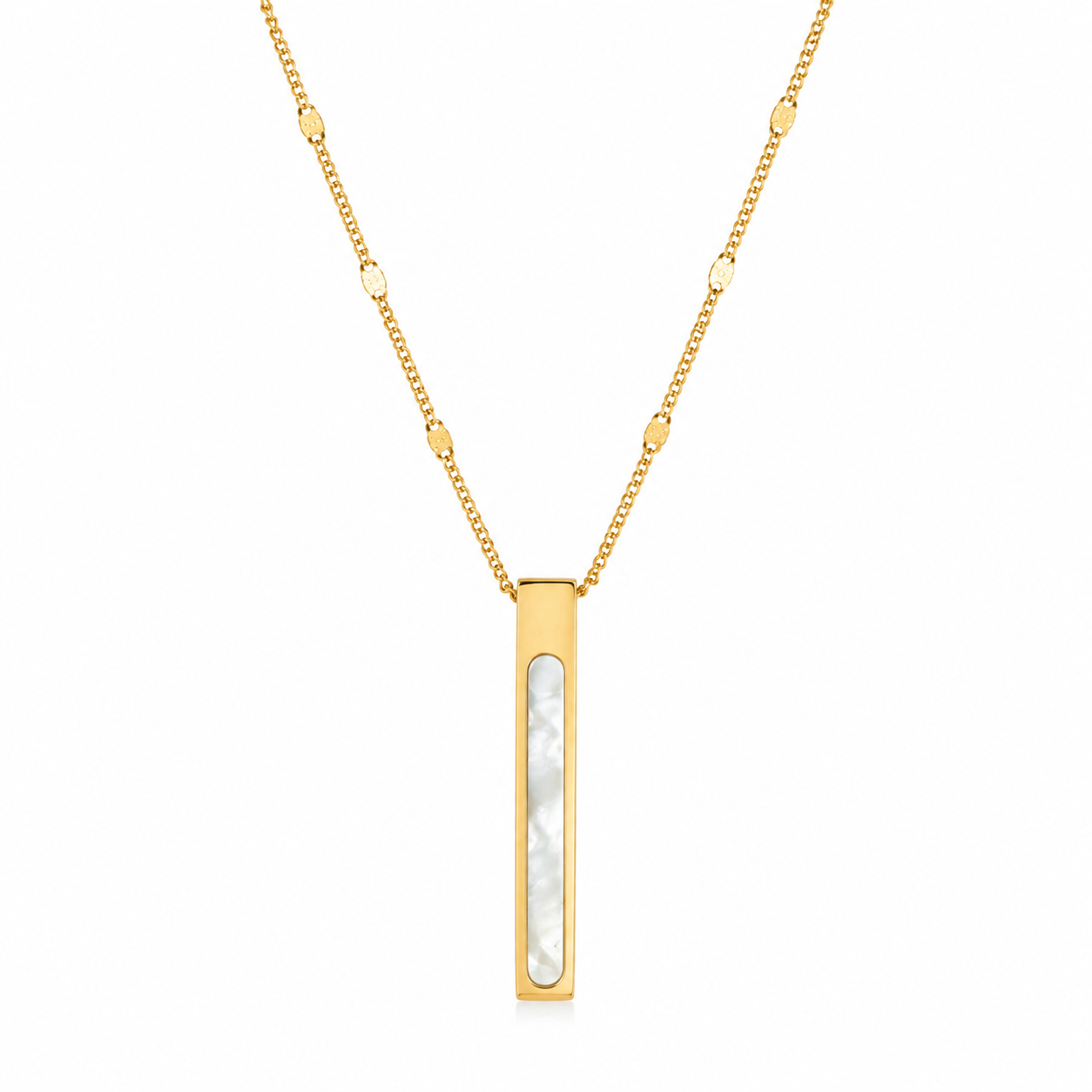 White Stick pendant Necklace
