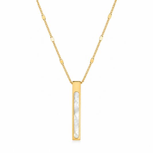 White Stick pendant Necklace