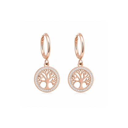 Life Tree Diamond Earrings For Women