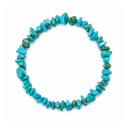 Blue & Green Howlite Chips Crystals Bracelet For Men