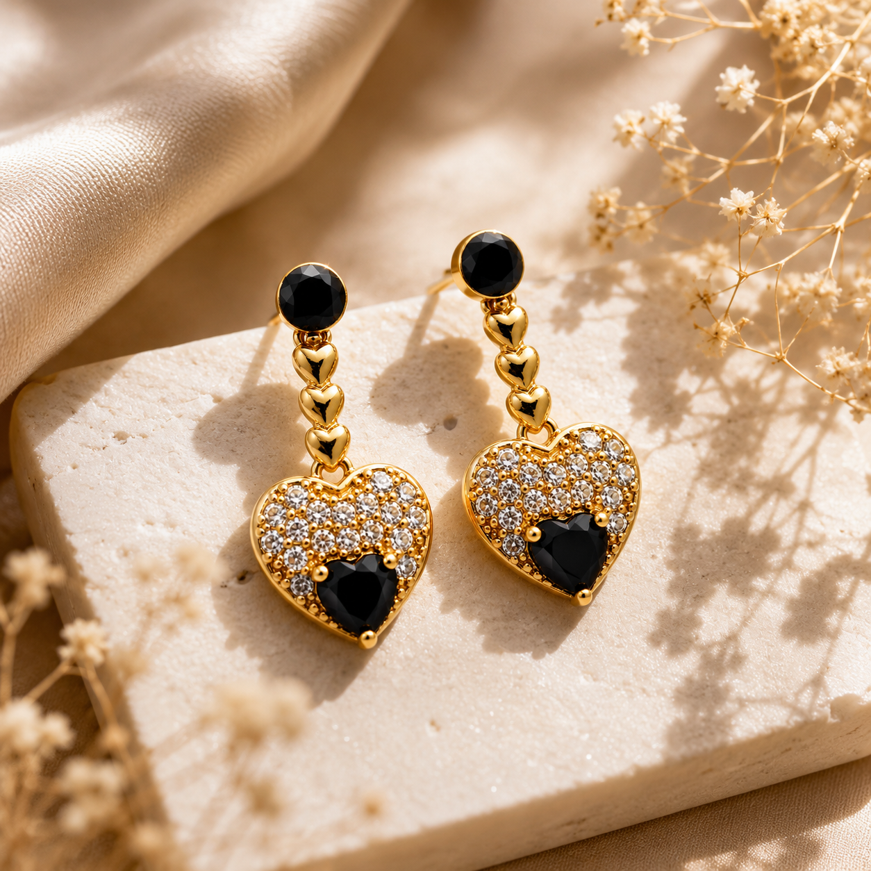 Heart Shape Stylish Diamond Earrings For Women