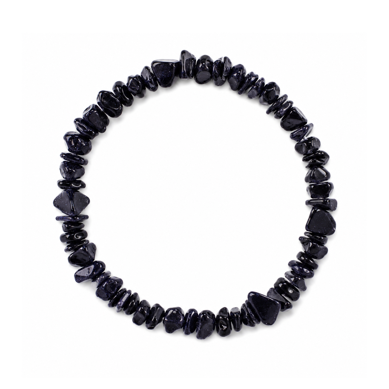 Natural Black Chips Crystals Bracelet for Men