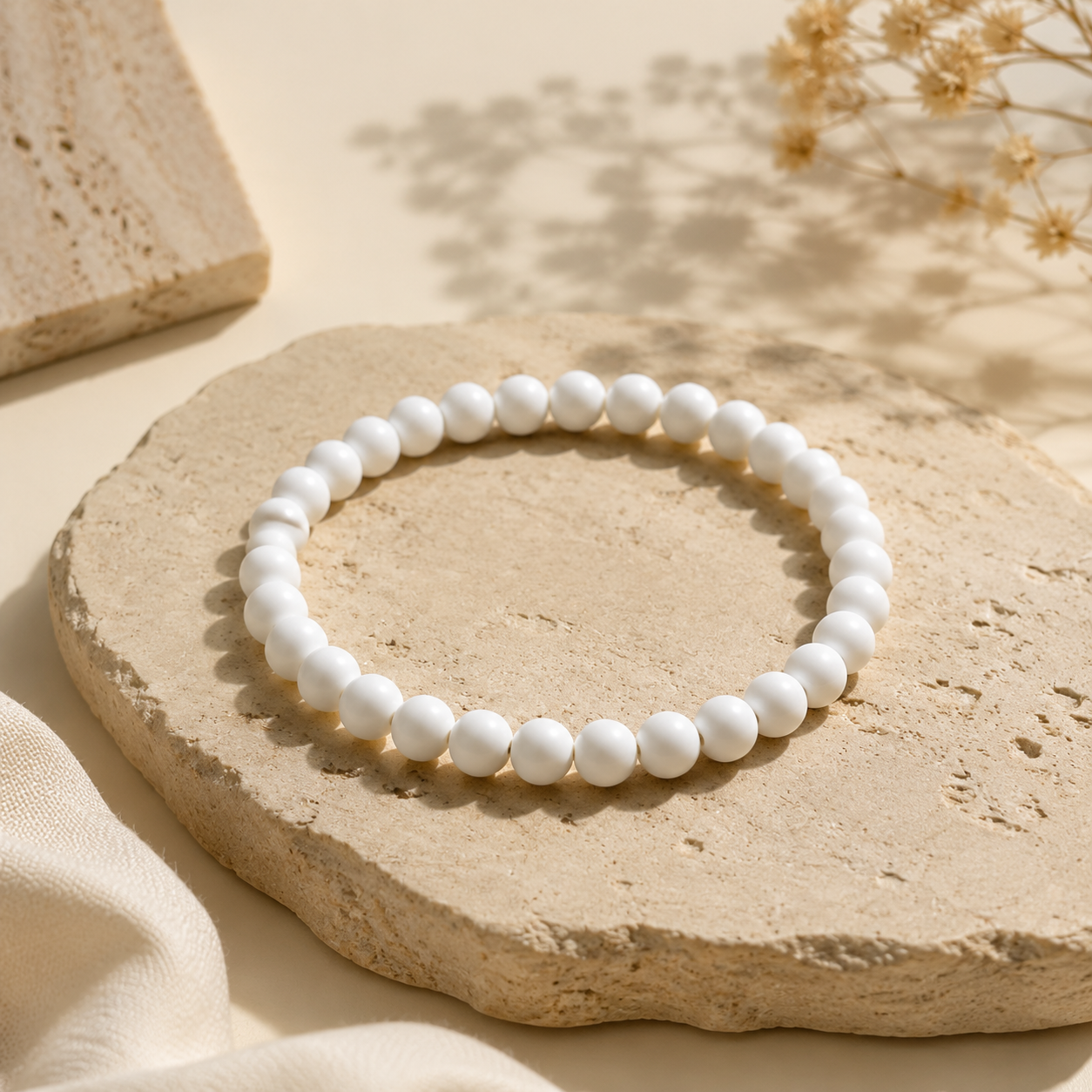 White Moonstone Bracelet For Men