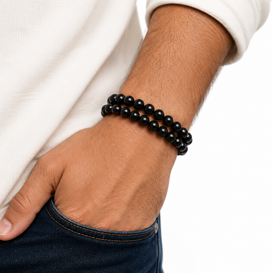 Dark Glamour Crystal Bracelet 2 Pieces Combo