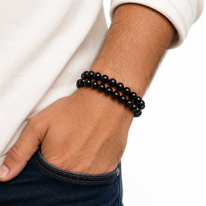 Dark Glamour Crystal Bracelet 2 Pieces Combo