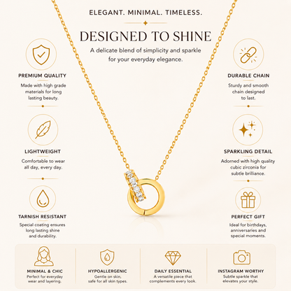 Eternity Roman Numerals Circle Necklace