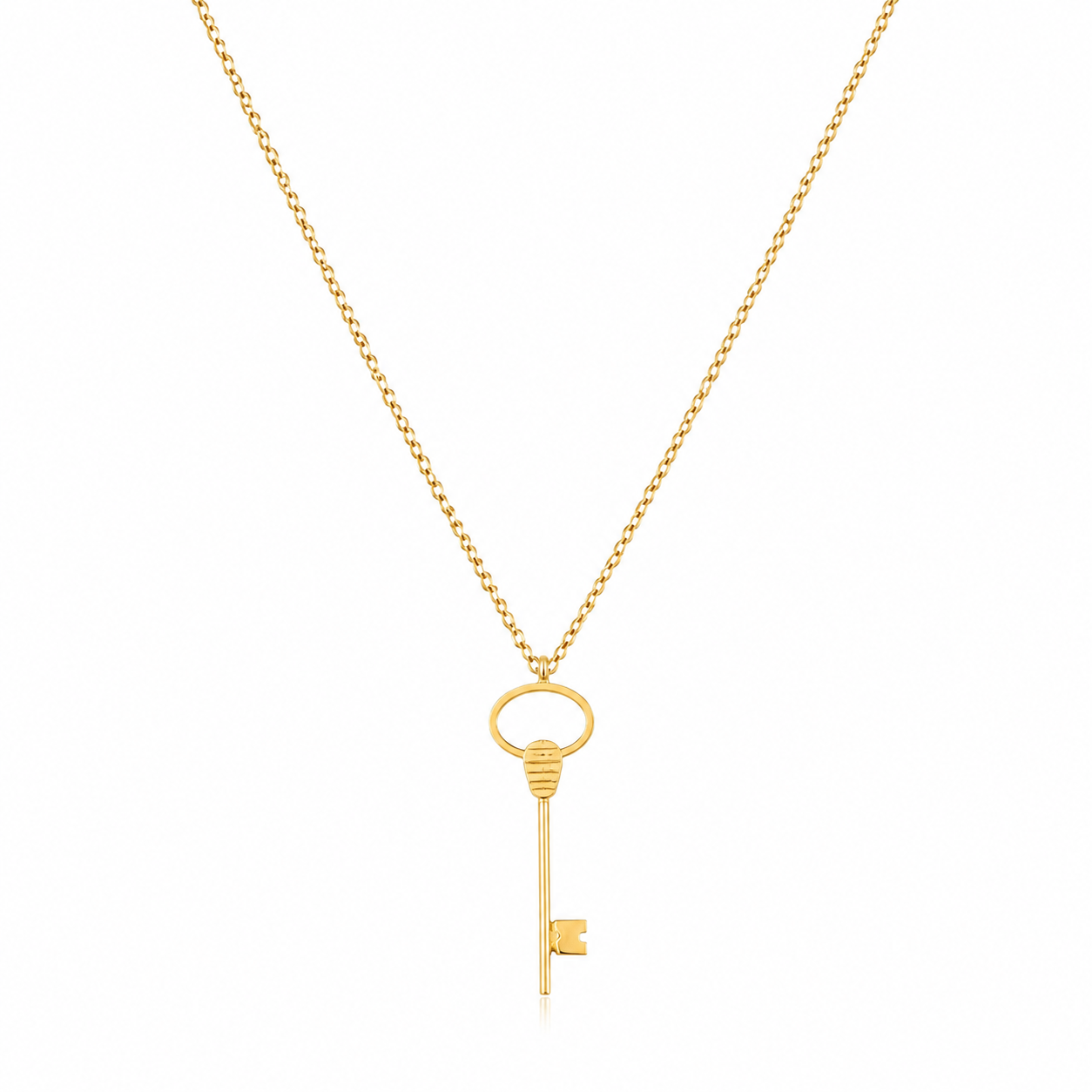 Gold Key Charm Necklace