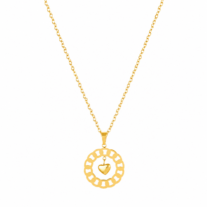 Golden Heart Pendant Necklace