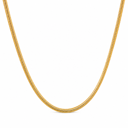 Gold Plated Snake Chain For Men (21.5 Inch)