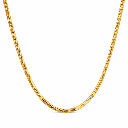 Gold Plated Snake Chain For Men (21.5 Inch)