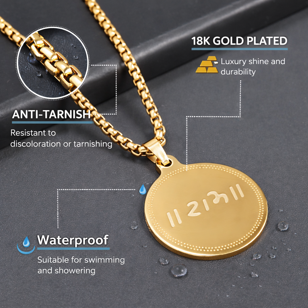 Ram Pendant Gold Stainless Steel Necklace Chain For Men (24 Inch)