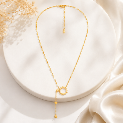 Layered Star- Sun Pendant Necklace