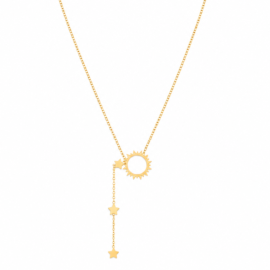 Layered Star- Sun Pendant Necklace
