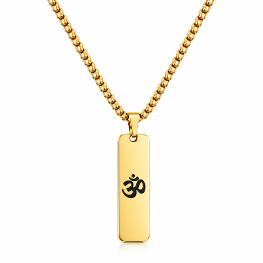 Om Shiny Finish Necklace For Men (24 Inch)