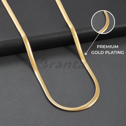 Gold Plated Snake Chain For Men (21.5 Inch)