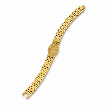 Premium Ganesh Gold Bracelet For Men (8 Inch)