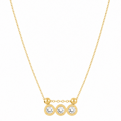 Triple Stone Layering Necklace